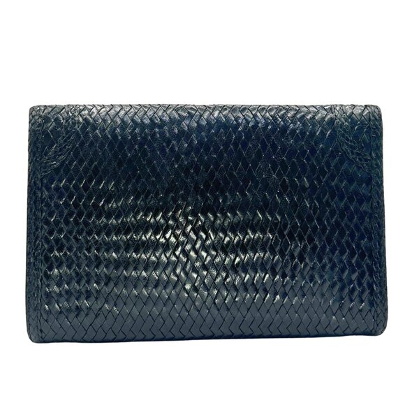 Yves Saint Laurent YSL Vintage Patent Woven Leather Clutch - Picture 2 of 8